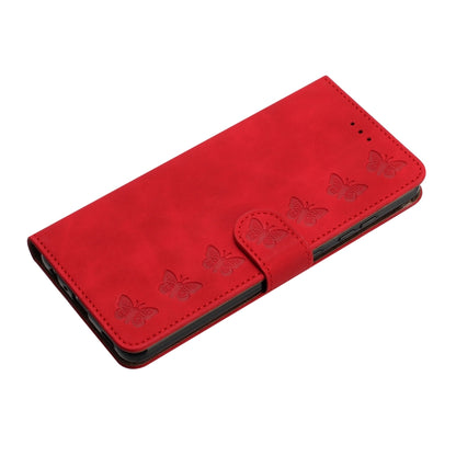 For iPhone 16 Pro Seven Butterflies Embossed Leather Phone Case(Red) - iPhone 16 Pro Cases by PMC Jewellery | Online Shopping South Africa | PMC Jewellery | Buy Now Pay Later Mobicred