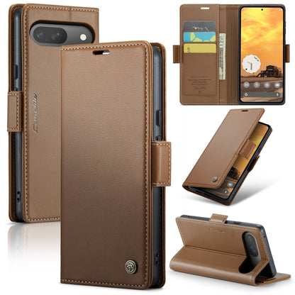 For Google Pixel 9 / 9 Pro CaseMe 023 Butterfly Buckle Litchi Texture RFID Anti-theft Leather Phone Case(Brown) - Google Cases by CaseMe | Online Shopping South Africa | PMC Jewellery | Buy Now Pay Later Mobicred