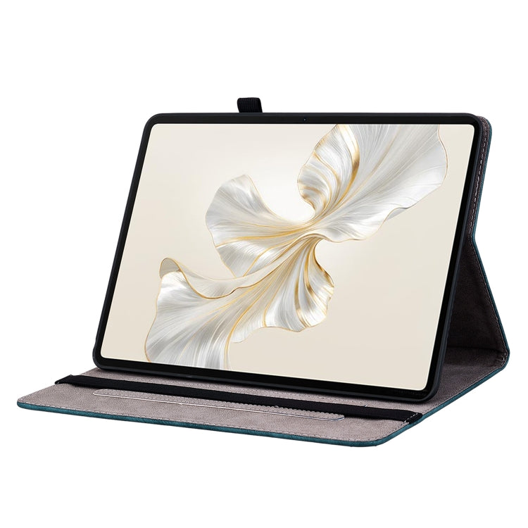 For Honor Pad 9 12.1 Butterfly Rose Embossed Leather Tablet Case(Dark Blue) - Honor by PMC TechLife | Online Shopping South Africa | PMC TechLife | Buy Now Pay Later Mobicred