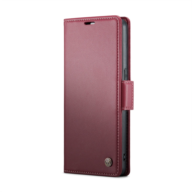 For OPPO Reno8 5G Global CaseMe 023 Butterfly Buckle Litchi Texture RFID Anti-theft Leather Phone Case(Wine Red) - OPPO Cases by CaseMe | Online Shopping South Africa | PMC Jewellery | Buy Now Pay Later Mobicred