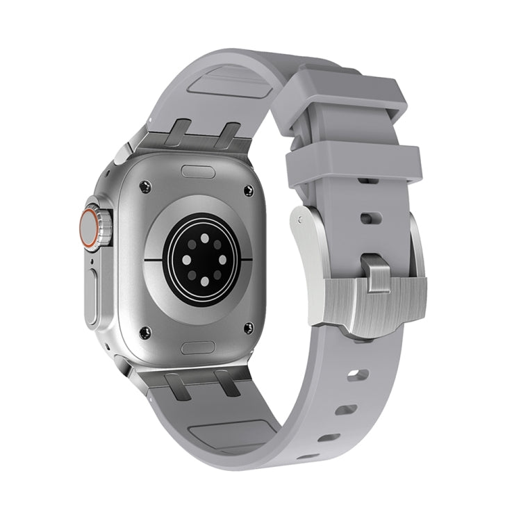 AP Silicone Watch Band For Apple Watch SE 2023 44mm(Silver Grey) - Watch Bands by PMC TechLife | Online Shopping South Africa | PMC TechLife