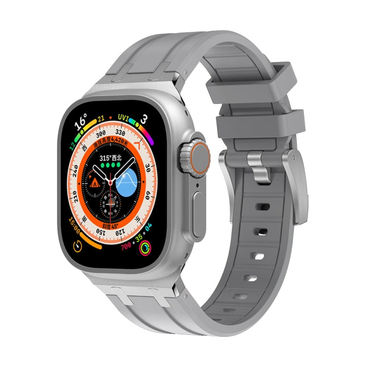 AP Silicone Watch Band For Apple Watch SE 2023 40mm(Silver Grey) - Watch Bands by PMC TechLife | Online Shopping South Africa | PMC TechLife