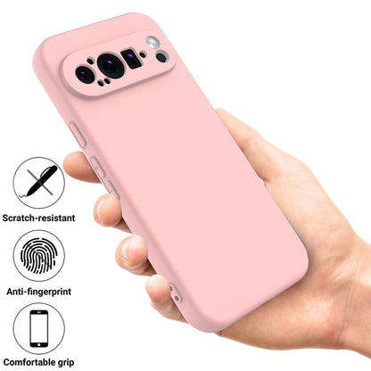 For Google Pixel 9 Pro Pure Color Liquid Silicone Shockproof Phone Case(Pink) - Google Cases by PMC Jewellery | Online Shopping South Africa | PMC Jewellery | Buy Now Pay Later Mobicred