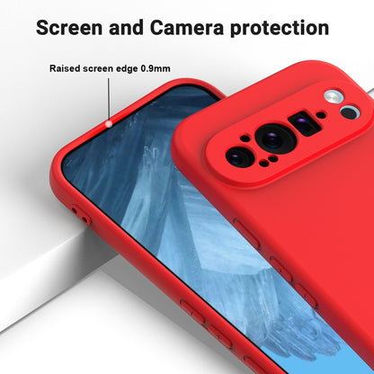 For Google Pixel 9 Pro XL Pure Color Liquid Silicone Shockproof Phone Case(Red) - Google Cases by PMC Jewellery | Online Shopping South Africa | PMC Jewellery | Buy Now Pay Later Mobicred