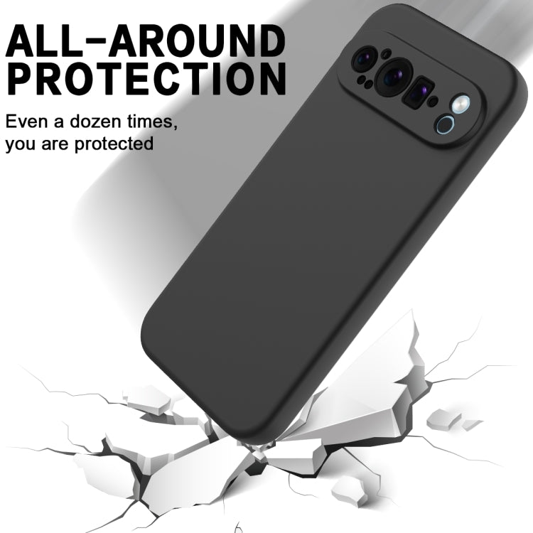 For Google Pixel 9 Pro XL Pure Color Liquid Silicone Shockproof Phone Case(Black) - Google Cases by PMC Jewellery | Online Shopping South Africa | PMC Jewellery | Buy Now Pay Later Mobicred