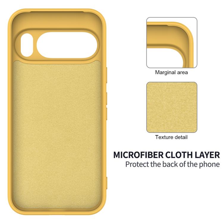 For Google Pixel 10 Pure Color Liquid Silicone Shockproof Phone Case(Yellow) - free shipping - PMC TechLife - Order now!