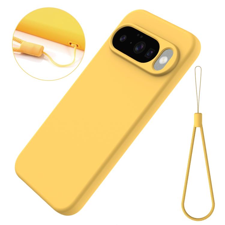For Google Pixel 10 Pure Color Liquid Silicone Shockproof Phone Case(Yellow) - free shipping - PMC TechLife - Order now!
