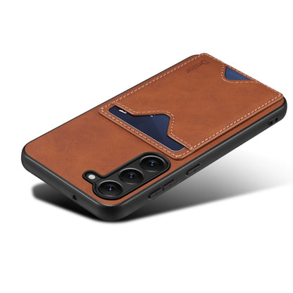 For Samsung Galaxy S24+ 5G Denior PU Back Cover Card Slot Holder Phone Case(Brown) - Galaxy S24+ 5G Cases by Denior | Online Shopping South Africa | PMC Jewellery | Buy Now Pay Later Mobicred