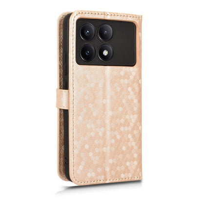 For Xiaomi Redmi K70 5G / K70 Pro 5G Honeycomb Dot Texture Leather Phone Case(Gold) - K70 Pro Cases by PMC Jewellery | Online Shopping South Africa | PMC Jewellery | Buy Now Pay Later Mobicred