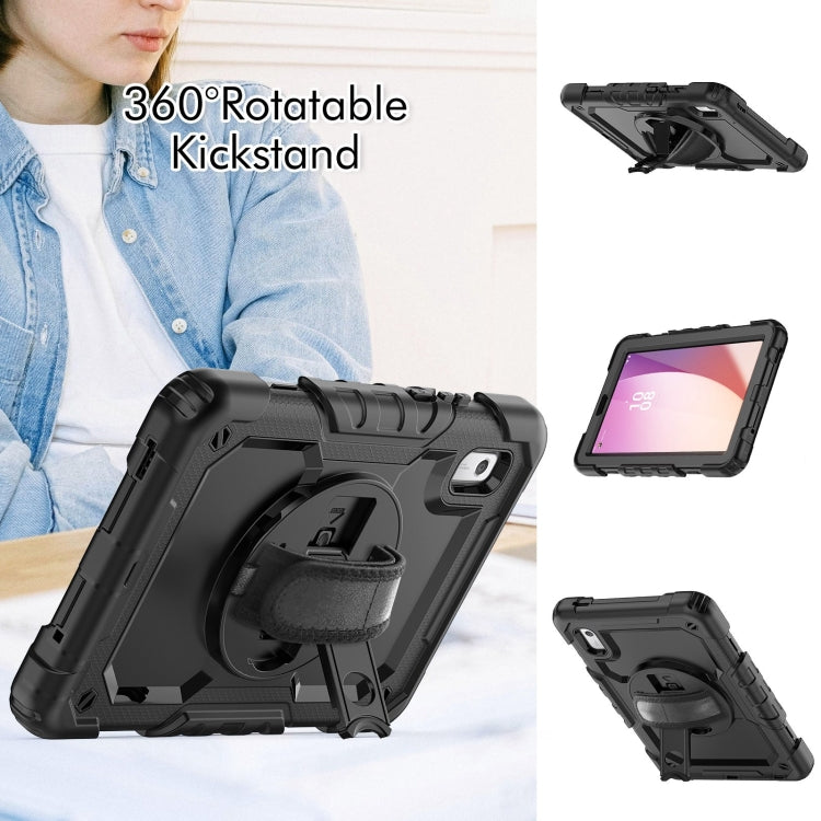 For Lenovo Tab M9 Silicone Hybrid PC Tablet Case with Shoulder Strap(Black) - Lenovo by PMC TechLife | Online Shopping South Africa | PMC TechLife | Buy Now Pay Later Mobicred