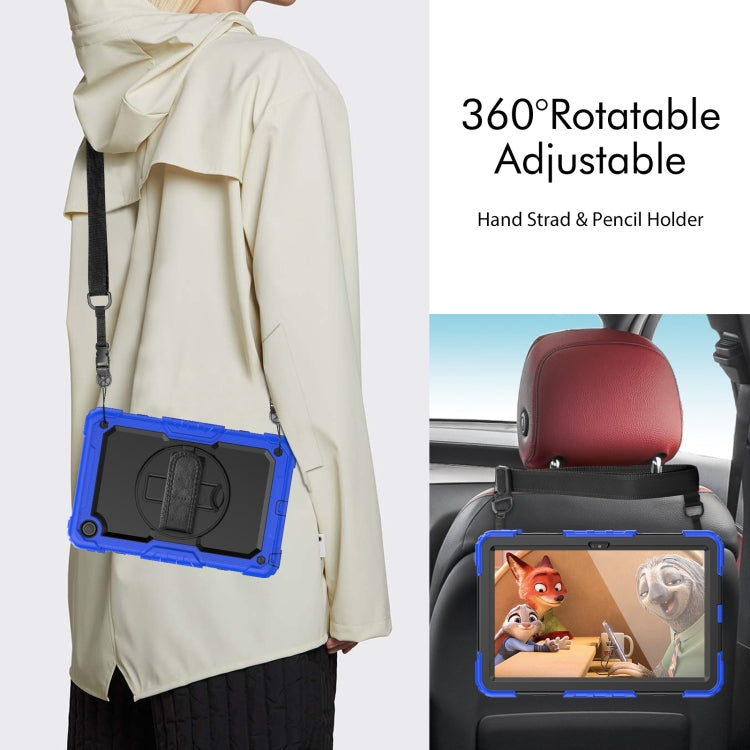 For Lenovo Tab M10 Plus 10.6 Gen 3rd Silicone Hybrid PC Tablet Case with Shoulder Strap(Blue) - Lenovo by PMC TechLife | Online Shopping South Africa | PMC TechLife | Buy Now Pay Later Mobicred