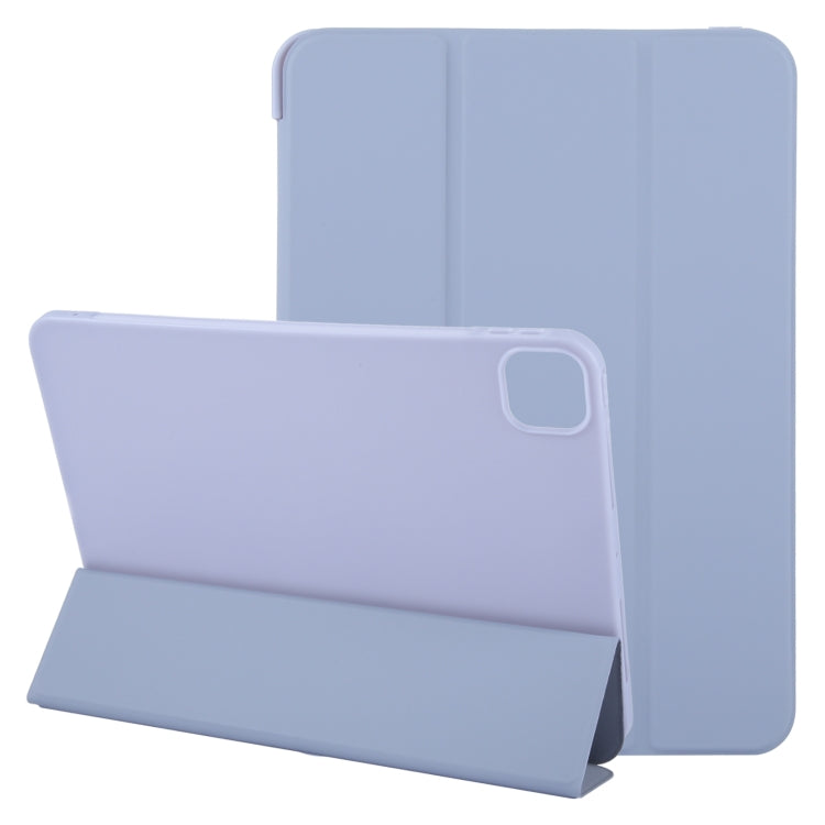 For iPad Air 13 2025 / 2024 GEBEI 3-folding Holder Shockproof Flip Leather Tablet Case(Light Purple) - iPad Air 13 2025 / 2024 Cases by GEBEI | Online Shopping South Africa | PMC Jewellery | Buy Now Pay Later Mobicred