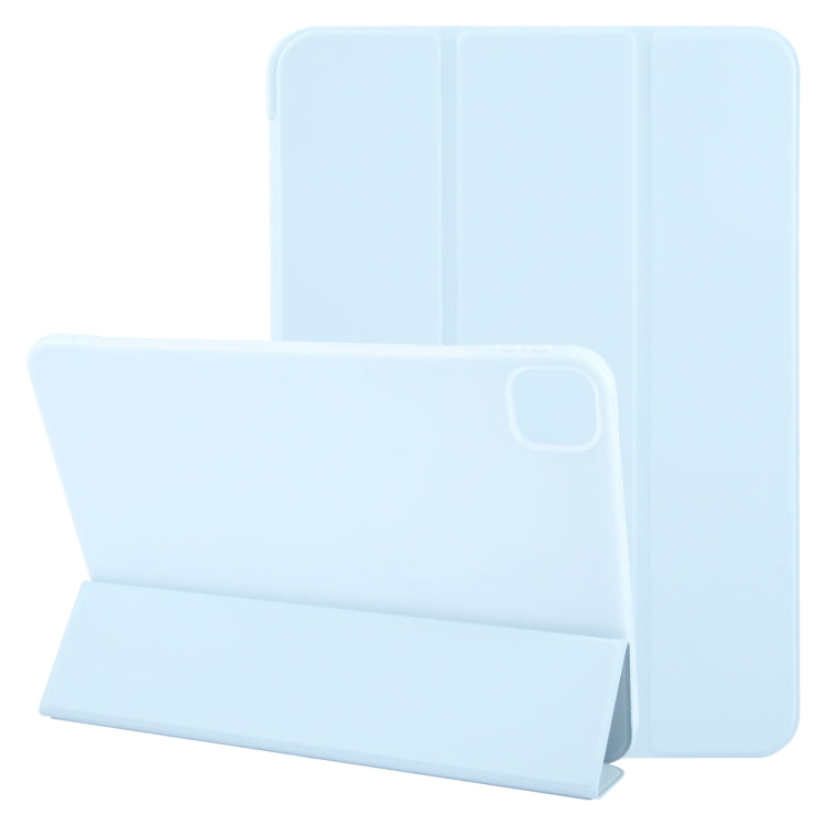 For iPad Pro 13 2024 GEBEI 3-folding Holder Shockproof Flip Leather Tablet Case(Sky Blue) - iPad Pro 13 2024 Cases by GEBEI | Online Shopping South Africa | PMC Jewellery | Buy Now Pay Later Mobicred
