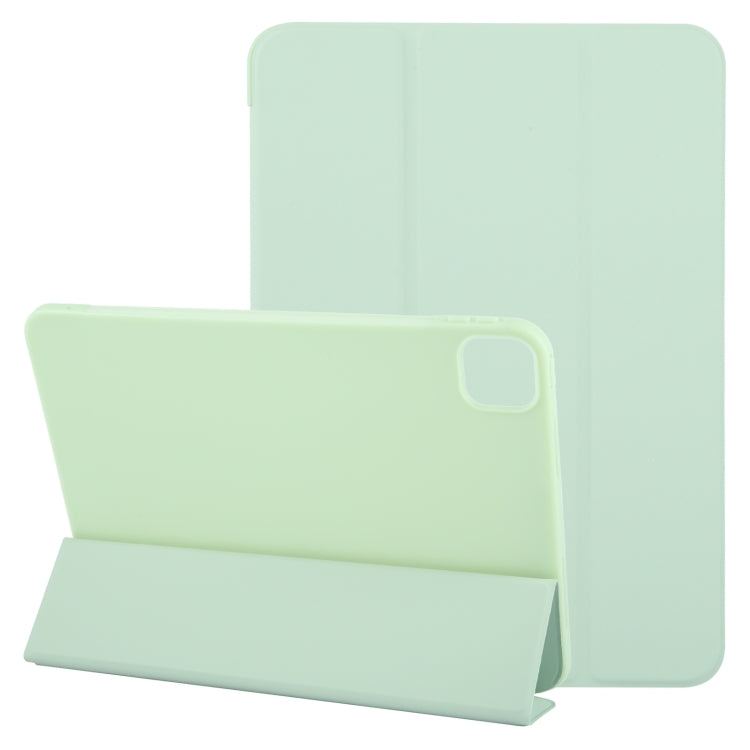 For iPad Pro 13 2024 GEBEI 3-folding Holder Shockproof Flip Leather Tablet Case(Green) - iPad Pro 13 2024 Cases by GEBEI | Online Shopping South Africa | PMC Jewellery | Buy Now Pay Later Mobicred