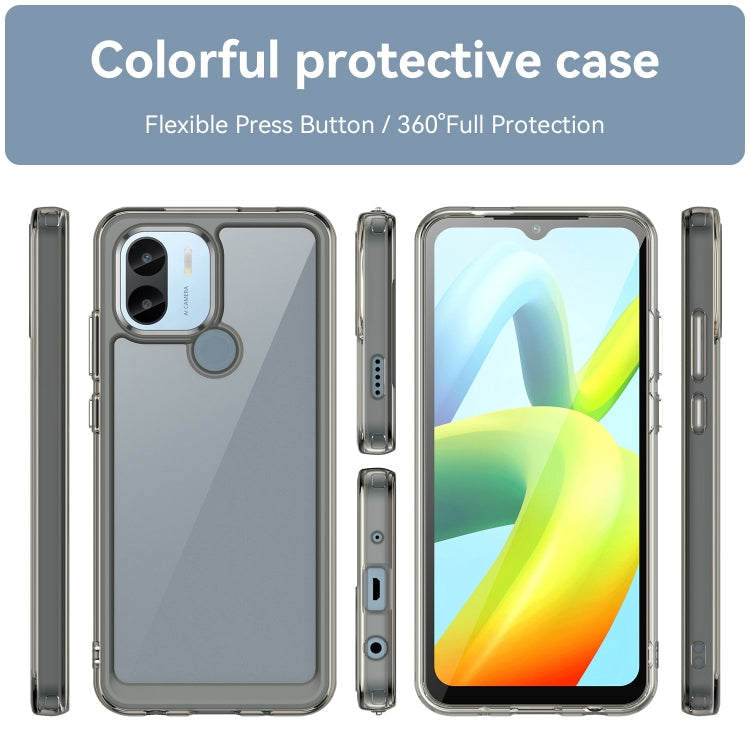 For Xiaomi Poco C50 Colorful Series Acrylic Hybrid TPU Phone Case(Transparent Grey) - Xiaomi Cases by PMC Jewellery | Online Shopping South Africa | PMC Jewellery | Buy Now Pay Later Mobicred