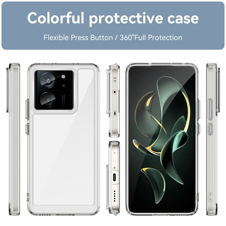 For Xiaomi 13T Colorful Series Acrylic Hybrid TPU Phone Case(Transparent) - Xiaomi Cases by PMC Jewellery | Online Shopping South Africa | PMC Jewellery | Buy Now Pay Later Mobicred