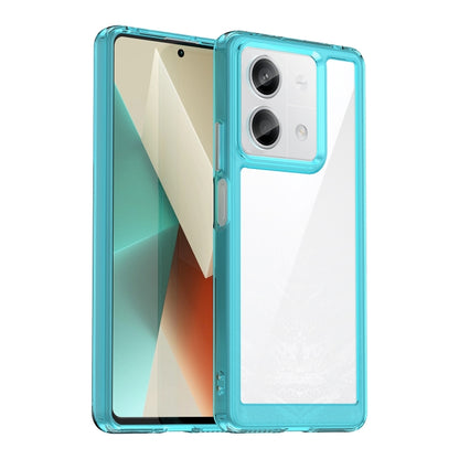 For Xiaomi Redmi Note 13 5G Colorful Series Acrylic Hybrid TPU Phone Case(Transparent Blue) - Note 13 Cases by PMC Jewellery | Online Shopping South Africa | PMC Jewellery | Buy Now Pay Later Mobicred