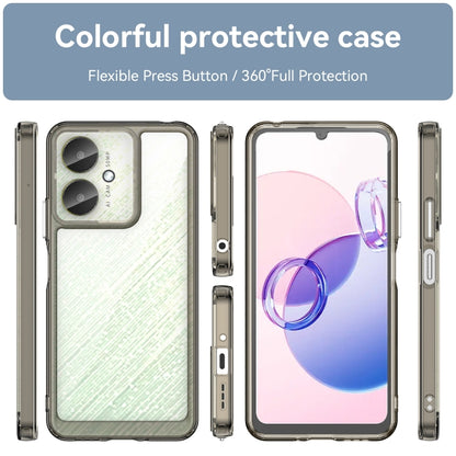 For Xiaomi Poco C65 Colorful Series Acrylic Hybrid TPU Phone Case(Transparent Grey) - Xiaomi Cases by PMC Jewellery | Online Shopping South Africa | PMC Jewellery | Buy Now Pay Later Mobicred