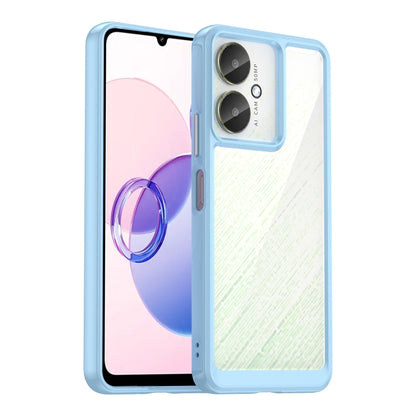 For Xiaomi Poco C65 Colorful Series Acrylic Hybrid TPU Phone Case(Blue) - Xiaomi Cases by PMC Jewellery | Online Shopping South Africa | PMC Jewellery | Buy Now Pay Later Mobicred