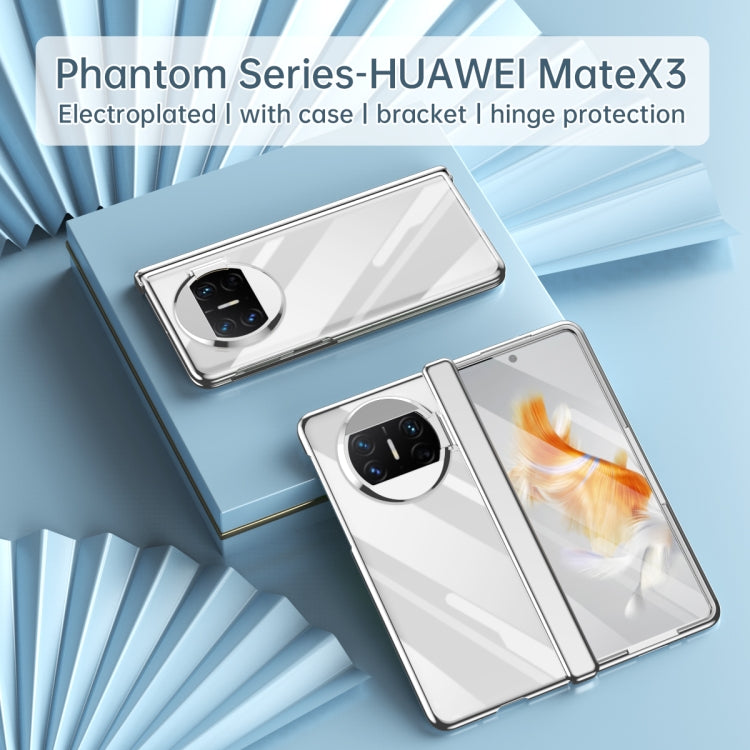For Huawei Mate X3 Integrated Electroplating PC Folding Phone Case with Hinge(Purple) - Huawei Cases by PMC TechLife | Online Shopping South Africa | PMC TechLife | Buy Now Pay Later Mobicred