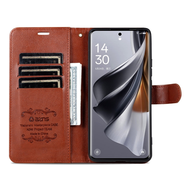 For Honor Magic6 Pro AZNS Sheepskin Texture Flip Leather Phone Case(Brown) - Honor Cases by AZNS | Online Shopping South Africa | PMC Jewellery | Buy Now Pay Later Mobicred