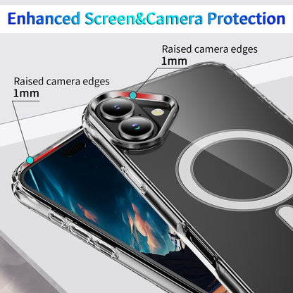 For iPhone 16 Plus Four Corner Airbags MagSafe Magnetic Phone Case(Transparent) - iPhone 16 Plus Cases by PMC Jewellery | Online Shopping South Africa | PMC Jewellery | Buy Now Pay Later Mobicred