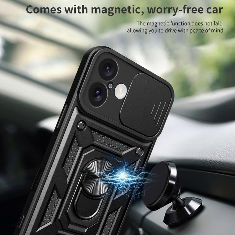 For iPhone 16 Sliding Camera Cover Design TPU+PC Phone Case(Green) - iPhone 16 Cases by PMC TechLife | Online Shopping South Africa | PMC TechLife | Buy Now Pay Later Mobicred