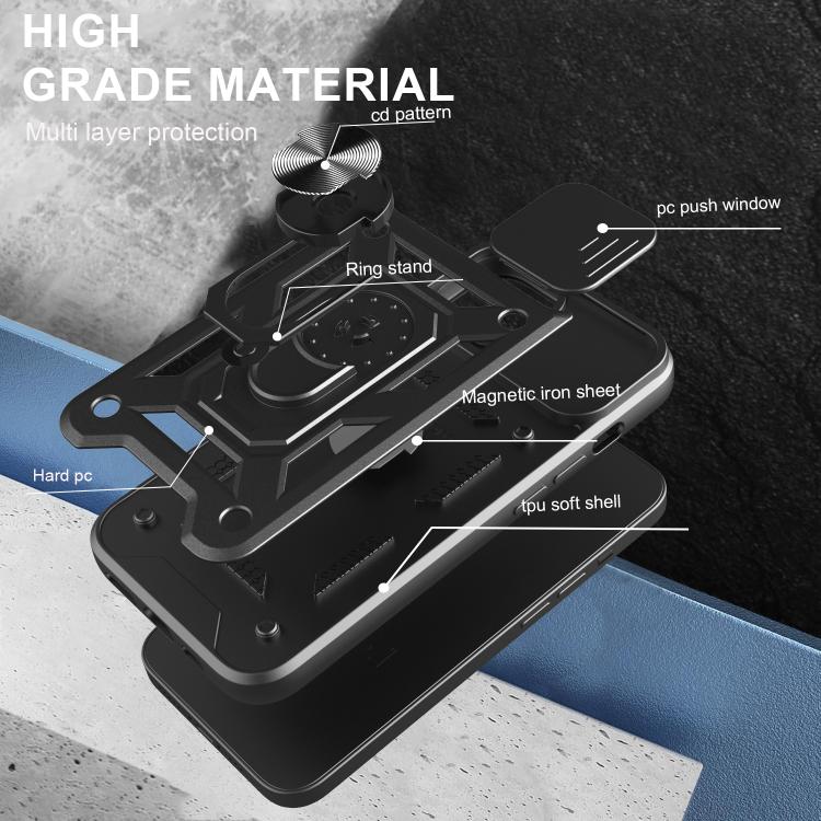 For iPhone 16e Sliding Camera Cover Design TPU+PC Phone Case(Gold) - free shipping - PMC TechLife - Order now!
