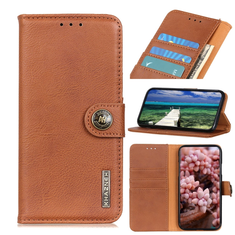 For Xiaomi 14 KHAZNEH Cowhide Texture Flip Leather Phone Case(Brown) - free shipping - PMC TechLife - Order now!
