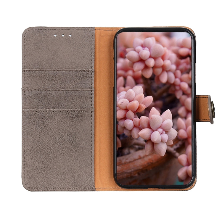 For Xiaomi Redmi 13C KHAZNEH Cowhide Texture Flip Leather Phone Case(Khaki) - 13C Cases by PMC Jewellery | Online Shopping South Africa | PMC Jewellery | Buy Now Pay Later Mobicred