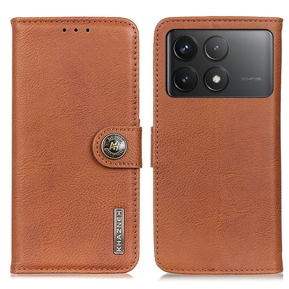 For Xiaomi Redmi K70 5G / K70 Pro 5G KHAZNEH Cowhide Texture Flip Leather Phone Case(Brown) - K70 Cases by PMC Jewellery | Online Shopping South Africa | PMC Jewellery | Buy Now Pay Later Mobicred