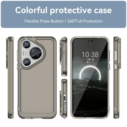 For Huawei Pura 70 Pro+ Candy Series TPU Phone Case(Transparent Grey) - Huawei Cases by PMC Jewellery | Online Shopping South Africa | PMC Jewellery | Buy Now Pay Later Mobicred