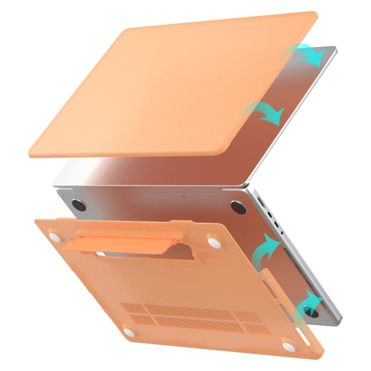 For Macbook Pro 14 A2918/A2992/A2779 Frosted Translucent Laptop Protective Case(Black) - MacBook Pro Cases by PMC TechLife | Online Shopping South Africa | PMC TechLife | Buy Now Pay Later Mobicred