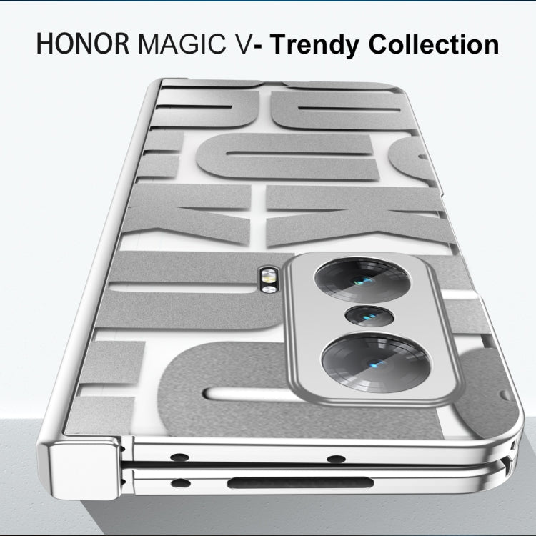 For Honor Magic V Integrated Electroplating Folding Phone Case with Hinge(Rose Gold) - Honor Cases by PMC TechLife | Online Shopping South Africa | PMC TechLife | Buy Now Pay Later Mobicred