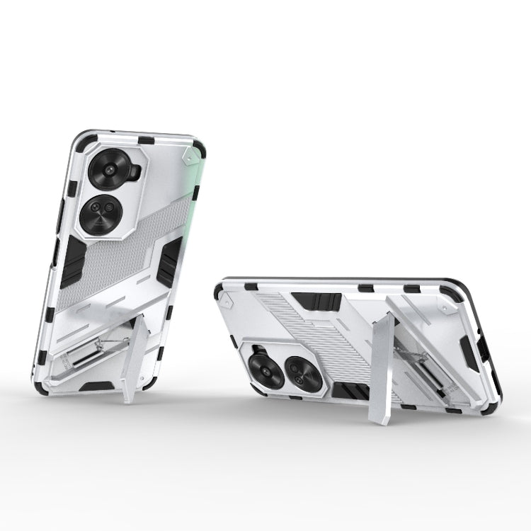 For Huawei nova 11 SE Punk Armor 2 in 1 PC + TPU Phone Case with Holder(White) - Huawei Cases by PMC Jewellery | Online Shopping South Africa | PMC Jewellery | Buy Now Pay Later Mobicred