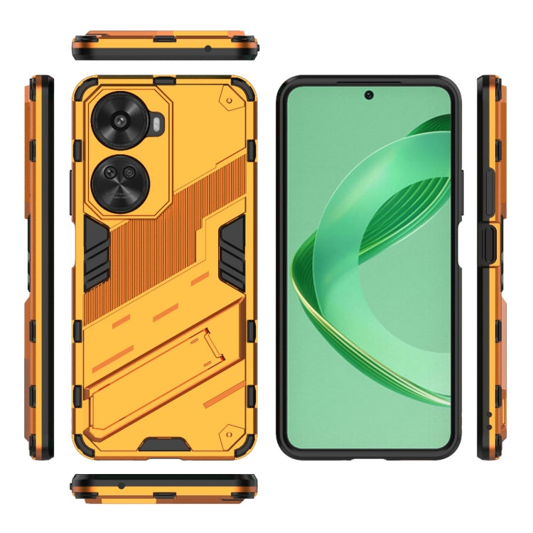 For Huawei nova 11 SE Punk Armor 2 in 1 PC + TPU Phone Case with Holder(Orange) - Huawei Cases by PMC Jewellery | Online Shopping South Africa | PMC Jewellery | Buy Now Pay Later Mobicred