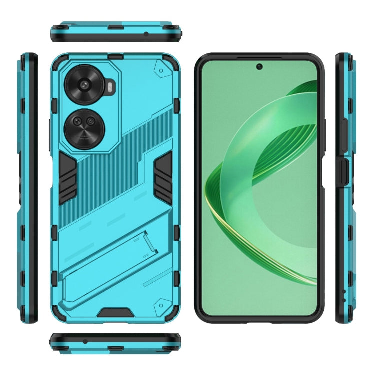 For Huawei nova 11 SE Punk Armor 2 in 1 PC + TPU Phone Case with Holder(Blue) - Huawei Cases by PMC Jewellery | Online Shopping South Africa | PMC Jewellery | Buy Now Pay Later Mobicred