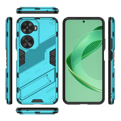 For Huawei nova 11 SE Punk Armor 2 in 1 PC + TPU Phone Case with Holder(Blue) - Huawei Cases by PMC Jewellery | Online Shopping South Africa | PMC Jewellery | Buy Now Pay Later Mobicred