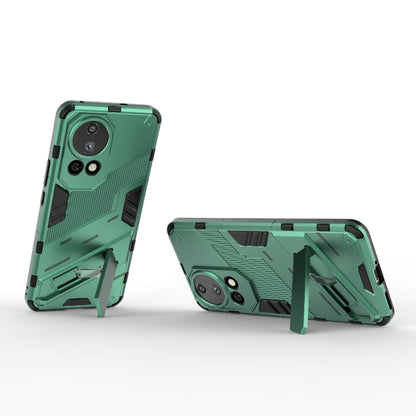 For Huawei nova 12 Pro Punk Armor 2 in 1 PC + TPU Phone Case with Holder(Green) - Huawei Cases by PMC Jewellery | Online Shopping South Africa | PMC Jewellery | Buy Now Pay Later Mobicred