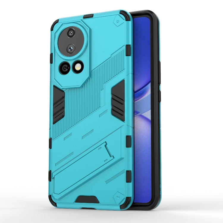 For Huawei nova 12 Pro Punk Armor 2 in 1 PC + TPU Phone Case with Holder(Blue) - Huawei Cases by PMC Jewellery | Online Shopping South Africa | PMC Jewellery | Buy Now Pay Later Mobicred