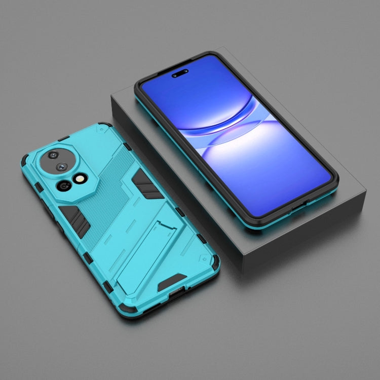 For Huawei nova 12 Pro Punk Armor 2 in 1 PC + TPU Phone Case with Holder(Blue) - Huawei Cases by PMC Jewellery | Online Shopping South Africa | PMC Jewellery | Buy Now Pay Later Mobicred