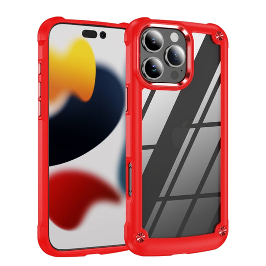 For iPhone 16 Pro TPU + PC Lens Protection Phone Case(Red) - iPhone 16 Pro Cases by PMC Jewellery | Online Shopping South Africa | PMC Jewellery | Buy Now Pay Later Mobicred