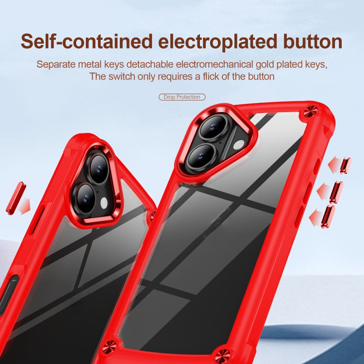For iPhone 16 TPU + PC Lens Protection Phone Case(Red) - iPhone 16 Cases by PMC TechLife | Online Shopping South Africa | PMC TechLife | Buy Now Pay Later Mobicred