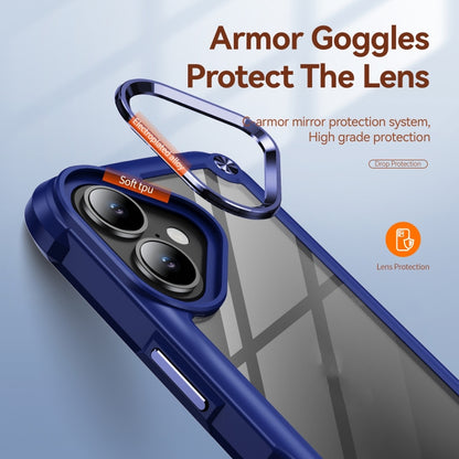 For iPhone 16 TPU + PC Lens Protection Phone Case(Blue) - iPhone 16 Cases by PMC Jewellery | Online Shopping South Africa | PMC Jewellery | Buy Now Pay Later Mobicred