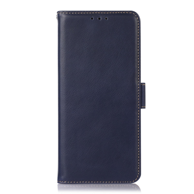 For iPhone 16 Crazy Horse Top Layer Cowhide Leather Phone Case(Blue) - iPhone 16 Cases by PMC TechLife | Online Shopping South Africa | PMC TechLife | Buy Now Pay Later Mobicred