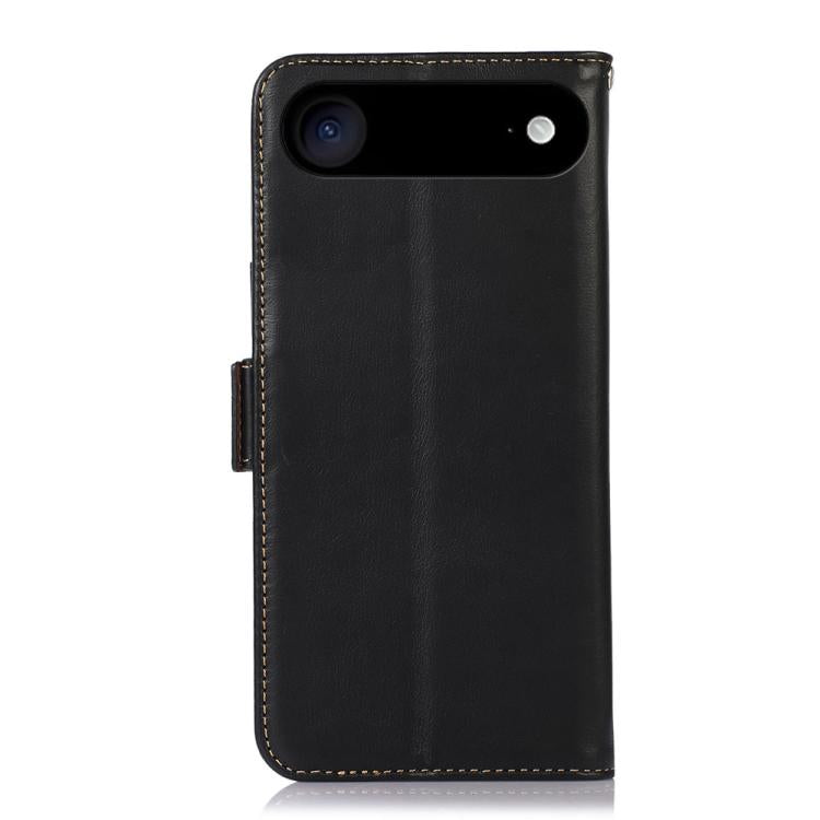 For iPhone 17 Air Crazy Horse Top Layer Cowhide Leather Phone Case(Black) - free shipping - PMc TechLife - Order now!