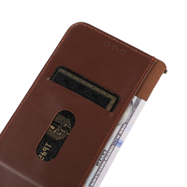 For iPhone 16 Pro Max KHAZNEH Nappa Top Layer Cowhide Leather Phone Case(Brown) - iPhone 16 Pro Max Cases by PMC TechLife | Online Shopping South Africa | PMC TechLife | Buy Now Pay Later Mobicred