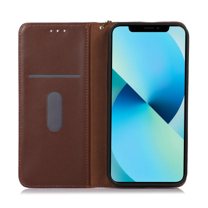 For iPhone 16 KHAZNEH Nappa Top Layer Cowhide Leather Phone Case(Brown) - iPhone 16 Cases by PMC Jewellery | Online Shopping South Africa | PMC Jewellery | Buy Now Pay Later Mobicred