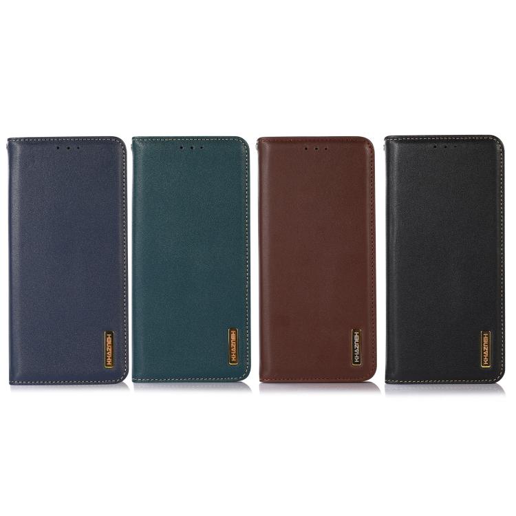 For iPhone 17 Air KHAZNEH Nappa Top Layer Cowhide Leather Phone Case(Blue) - free shipping - PMc TechLife - Order now!