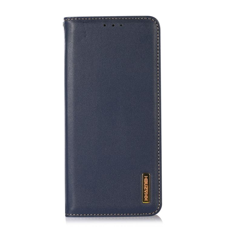 For iPhone 17 Pro Max KHAZNEH Nappa Top Layer Cowhide Leather Phone Case(Blue) - free shipping - PMc TechLife - Order now!